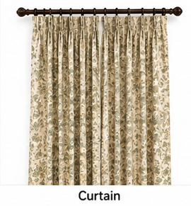 Botanical curtain pair