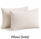 Pair of solid pillows
