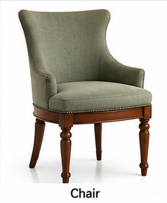 Sage green study chair