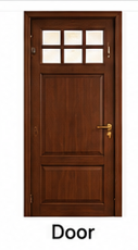 Teak wood door