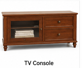 Teak wood TV console